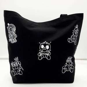 Voodoo Dolls Tote Bag, Dolls Tote Bag, Glow in Dark Dolls Tote Bag, Tote