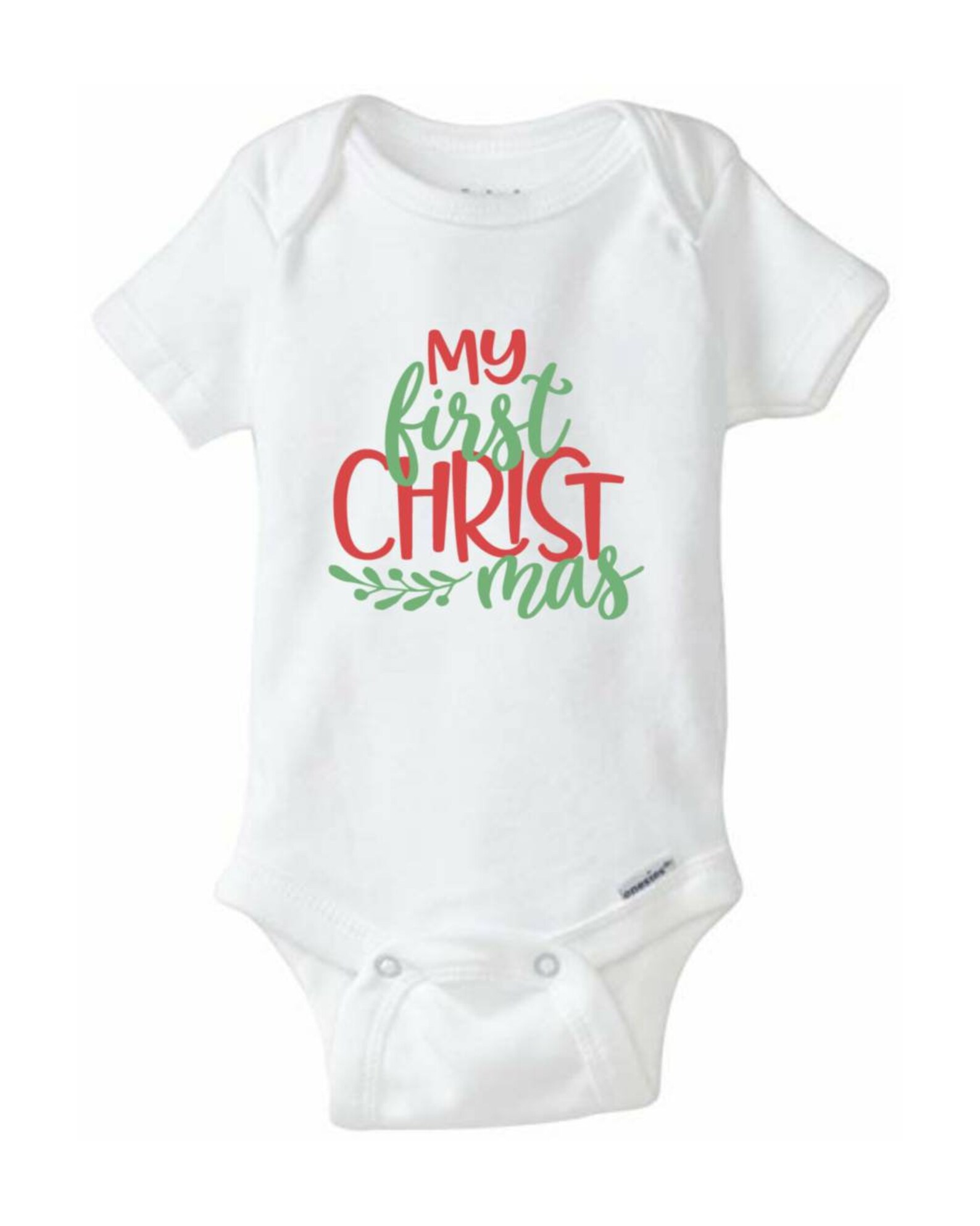 My First Christmas Baby Bodysuit Christmas Bodysuit Baby Etsy