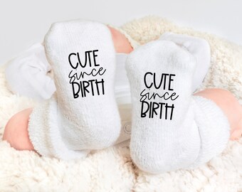 Cute Since Birth Baby Socks, Baby Socks, Baby Gift, Baby