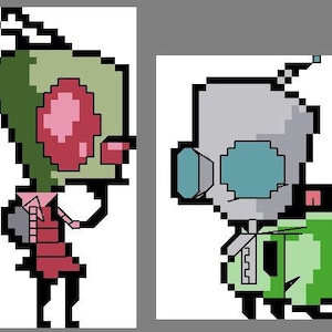 Padrões do Invasor Zim e Gir