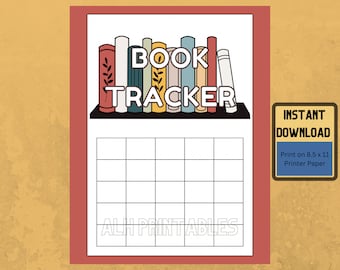 Printable Book Tracker: Adult Reading Chart (PNG)