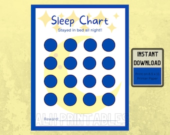 Printable Sleep Reward Chart for Kids (PNG)