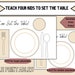 Printable Table Setting, Simple Placemat, Teach Your Kids to Set the ...