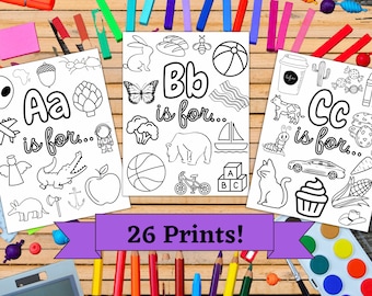Alphabet Coloring Pages: 26 Printable Educational Activities (PNG)