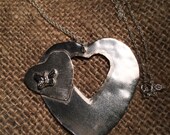 Sterling Silver Butterfly Heart Pendant in moths in bungay