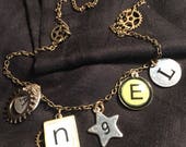 Steampunk Angel Charm Necklace