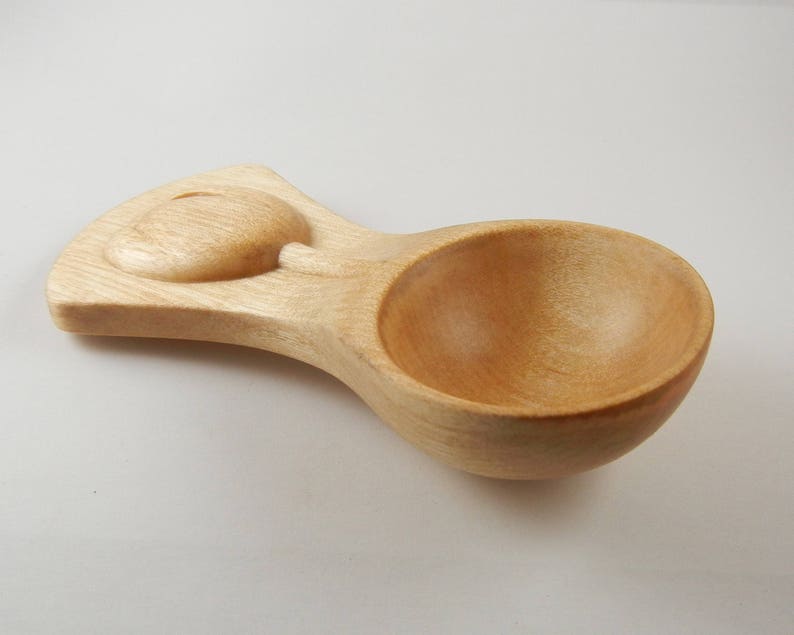 coffee scoop tulip carving wooden spoon one table spoon