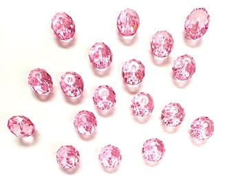 Contas Briolette Swarovski 5040 Light Rose 6 mm - 24 unidades