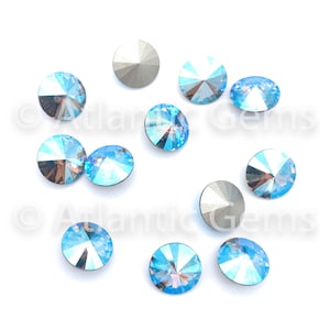 Black Diamond Shimmer 14mm EuroCrystal 1122 Rivoli  - 12 pcs