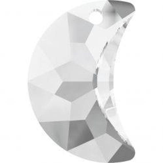 クリスタルクリア 18 mm スワロフスキー 6722 ムーンペンダント - 4個