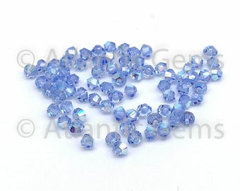 Saphir clair AB 3 mm Swarovski 5328 toupie - 72 pièces