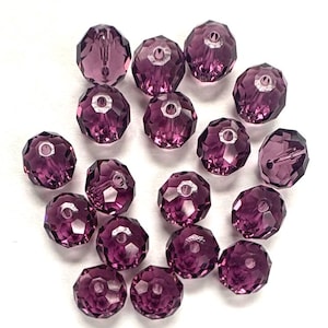 Amethyst 8mm Swarovski 5040 Briolette Beads  - 18pcs