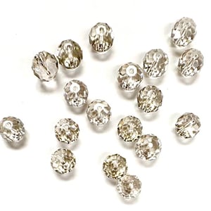 Crystal Silver Shade 6mm Swarovski 5040 Briolette Beads  - 24pcs