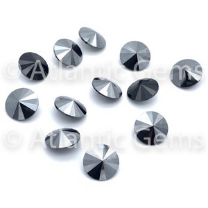 Jet Hematite 14mm EuroCrystal 1122 Rivoli  - 12 pcs