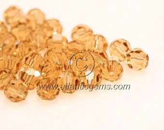 Lichte Colorado Topaz 4mm Swarovski 5000 ronde kralen - 48st