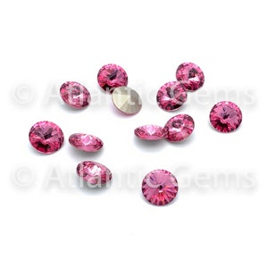 Rose 14mm EuroCrystal 1122 Rivoli - 12 pcs