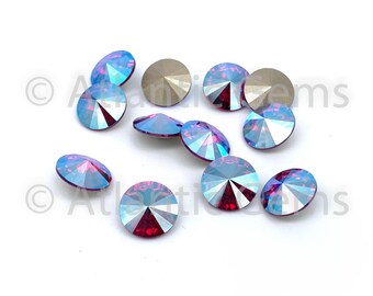 Siam Shimmer 14mm EuroCrystal 1122 Rivoli - 12 pcs