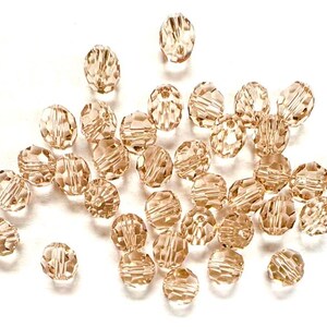 Light Silk 6mm Swarovski 5000 Round Beads  - 36pcs