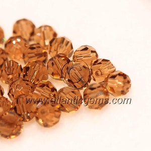 Light Smoked Topaz 4mm Swarovski 5000 Round Beads  - 48pcs