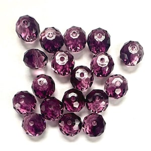 Amethyst Blend 8mm Swarovski 5040 Briolette Beads  - 18pcs