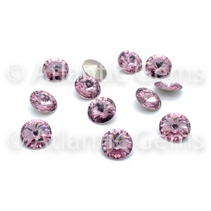Light Amethyst 14mm EuroCrystal 1122 Rivoli  - 12 pcs