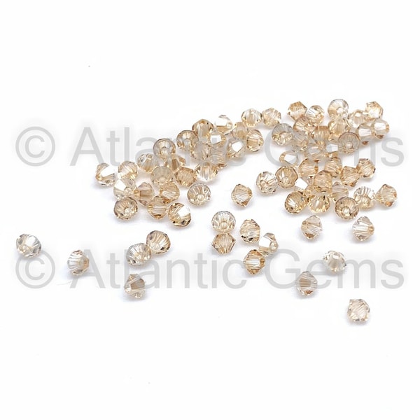 Crystal Golden Shadow 4mm Swarovski 5328 Bicone  - 72pcs