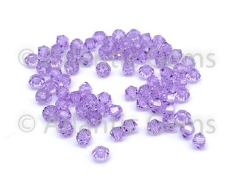 Paarse Swarovski 4 mm 5328 bicone (72 stuks)
