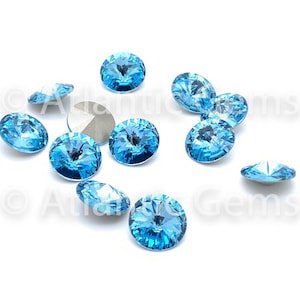 Aquamarine SS39 EuroCrystal 1122 Rivoli  - 24 pcs