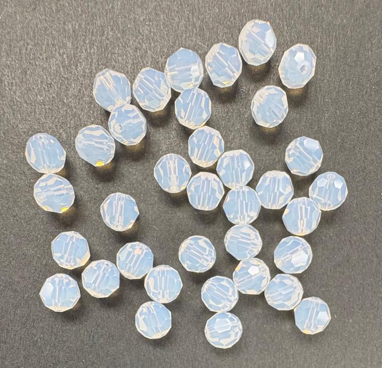 ホワイトオパール 6mm スワロフスキー 5000 ラウンドビーズ - 36個 
