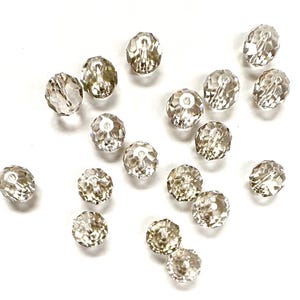 Crystal Silver Shade 8mm Swarovski 5040 Briolette Beads  - 18pcs