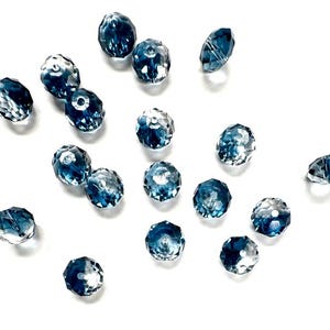 Montana Blend 8mm Swarovski 5040 Briolette Beads  - 18pcs