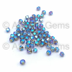 Black Diamond AB 2X 3mm EuroCrystal 5328 Bicone  - 72pcs