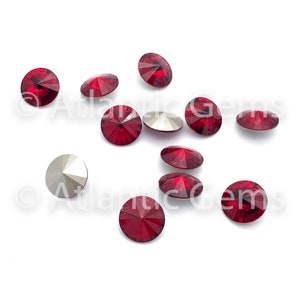Siam 14mm EuroCrystal 1122 Rivoli - 12 pcs