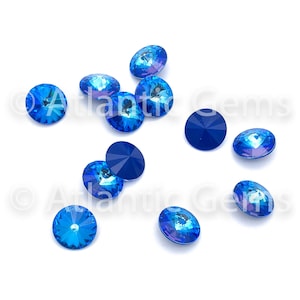 Crystal Royal Blue DeLite 12mm EuroCrystal 1122 Rivoli - 12 pcs