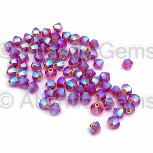 Indian Red AB 2X 6mm Swarovski 5328 Bicone - 72Stk