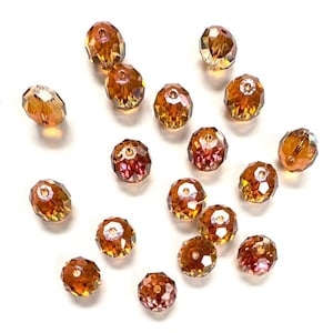 Crystal Copper 8mm Swarovski 5040 Briolette Beads  - 18pcs