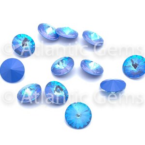 Crystal Ocean DeLite 12mm EuroCrystal 1122 Rivoli  - 12 pcs