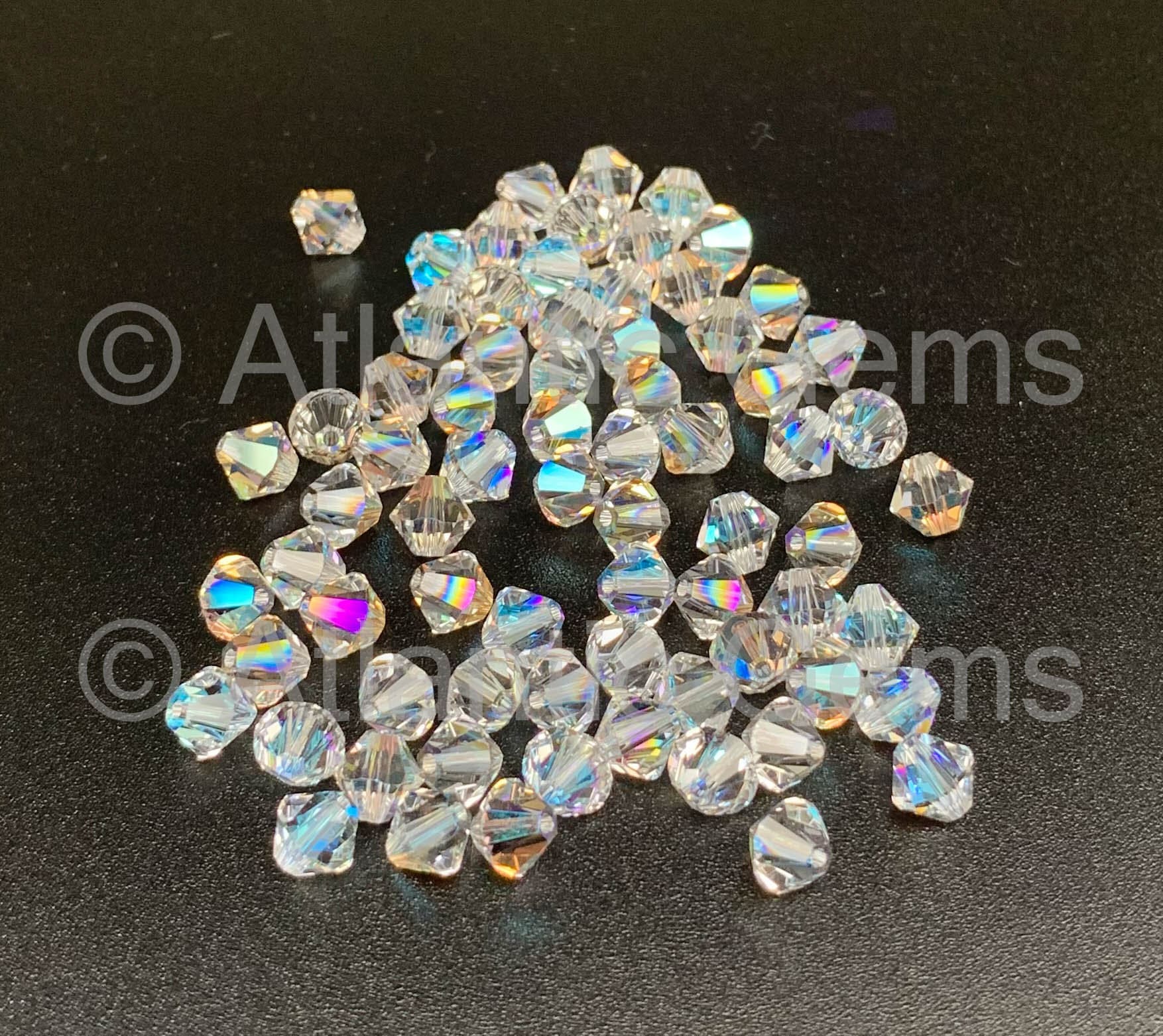 Crystal Shimmer 3mm Swarovski 5328 Bicone - 72pcs - Etsy