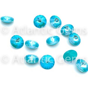 Crystal Laguna DeLite 12mm EuroCrystal 1122 Rivoli  - 12 pcs