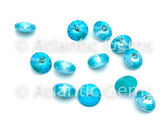 Crystal Laguna DeLite 12mm Swarovski 1122 Rivoli  - 12 pcs