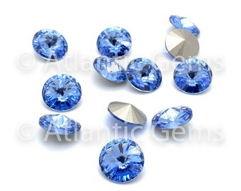 Light Sapphire 14mm Swarovski 1122 Rivoli  - 12 pcs