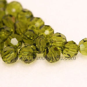 Olivine 4mm Swarovski 5000 Round Beads  - 48pcs