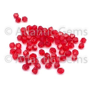 Light Siam 3mm EuroCrystal 5328 Bicone  - 72pcs