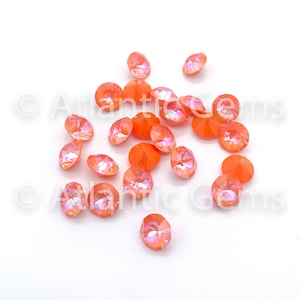 Crystal Orange Glow DeLite SS39 EuroCrystal 1088 XIRIUS Chaton - 24 pcs