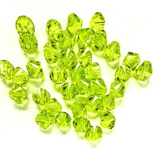 Citrus Green 4mm EuroCrystal 5328 Bicone  - 72pcs