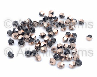 Cristal Or Rose 3mm Swarovski 5328 Bicone - 72pcs