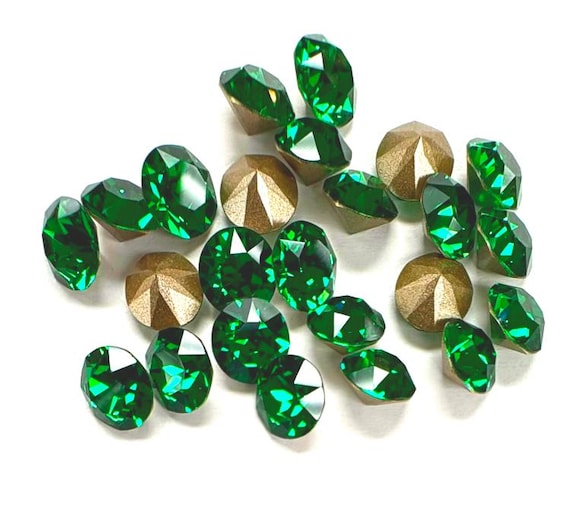 Majestic Green SS39 Swarovski 1088 XIRIUS Chaton - 24 Pcs - Etsy