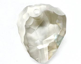 Crystal Silver Shade 35 x 28mm Swarovski 6190 Rock Pendant (top drilled) - 1pc