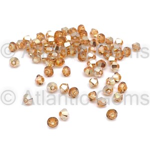 Crystal Metallic Sunshine 3mm EuroCrystal 5328 Bicone  - 72pcs