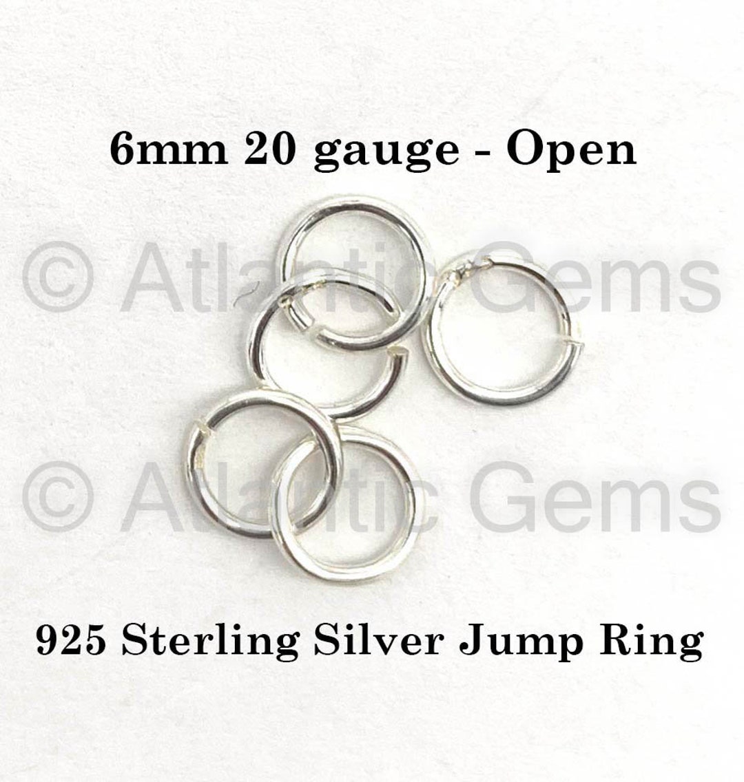 6mm 20.5ga 925 Sterling Silver Open Jump Ring 50 100 500 Pcs Etsy Israel